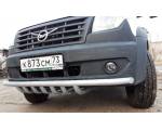 Дуга-защита переднего бампера УАЗ Профи одинарная с защитой рулевых тяг