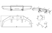 Кит-набор для самостоятельной сборки и сварки бампер силовой ПП-2 на УАЗ Патриот, Пикап 