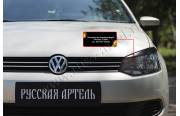 Накладки на передние фары (реснички) Вар.2 Volkswagen Polo V 2009-2016