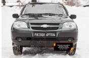Защитная сетка и заглушка решетки переднего бампера Chevrolet Niva Bertone 2009-2019