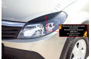 Накладки на передние фары (Реснички) Renault Sandero Stepway 2009-2013