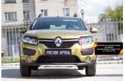 Накладки на передние фары (реснички) Renault Sandero Stepway 2014-2017 (II дорестайлинг)
