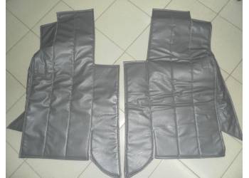 Коврики под сиденье УАЗ 452 (2 предмета) (винил/кожа, ватин) серые