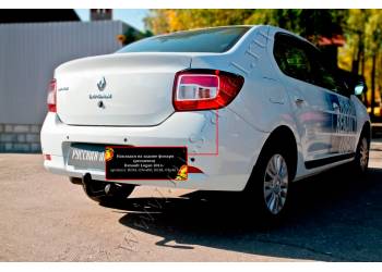 Накладки на задние фонари (реснички) Renault Logan II Stepway 2018- (рестайлинг)
