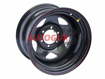 Диск колесный стальной УАЗ R15 OFF-ROAD Wheels 1580-53910 BL -19 А15 (черный)